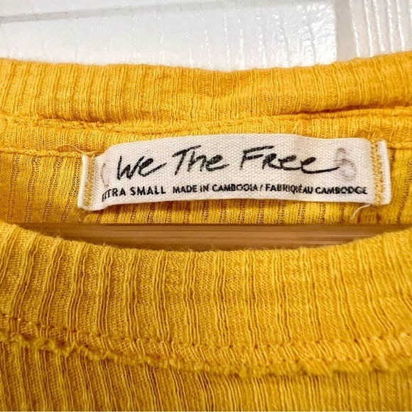 FREE PEOPLE WE THE FREE Georgie Muscle Tee in Gold women’s size XS - Picture 6 of 9